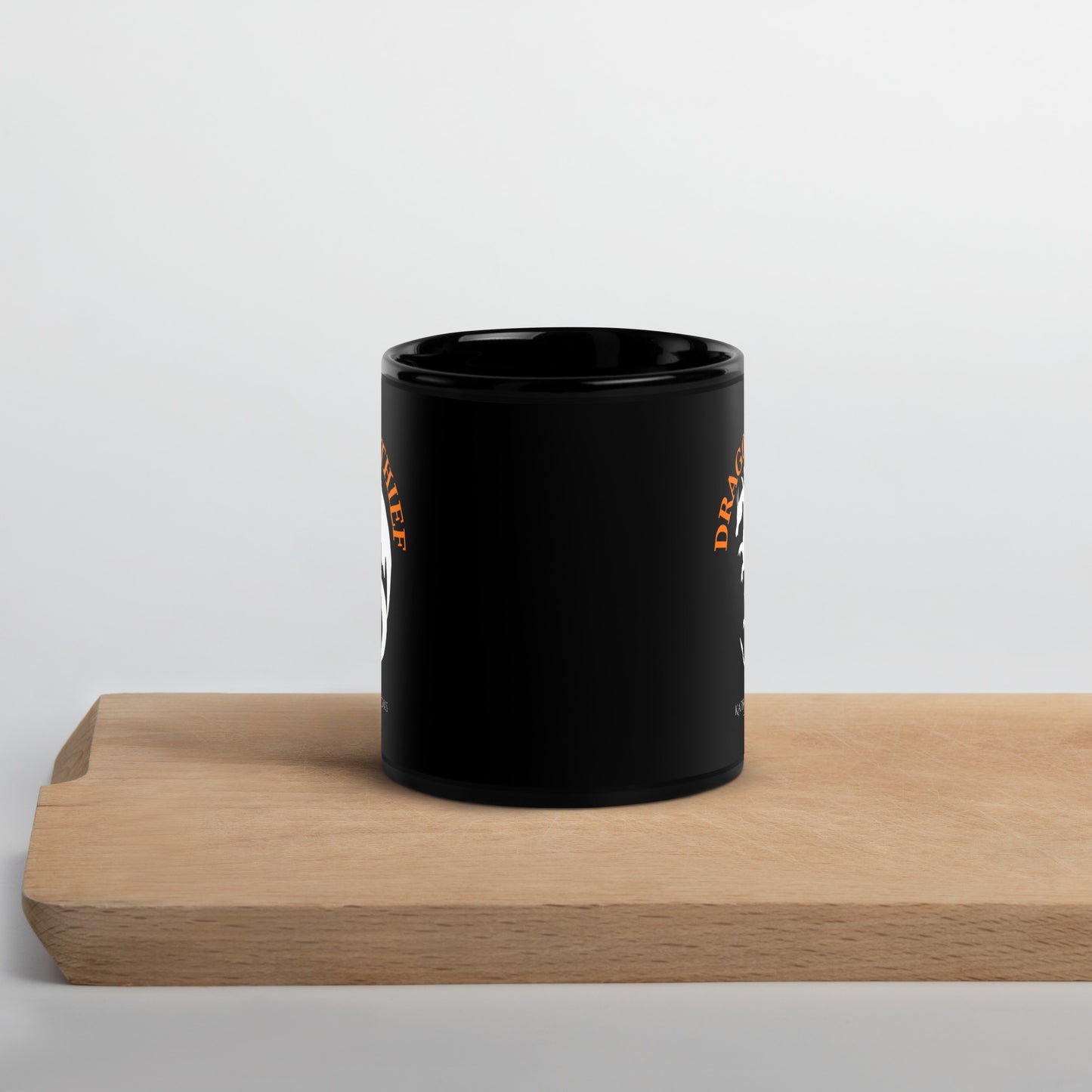 Dragon Thief Black Glossy Mug