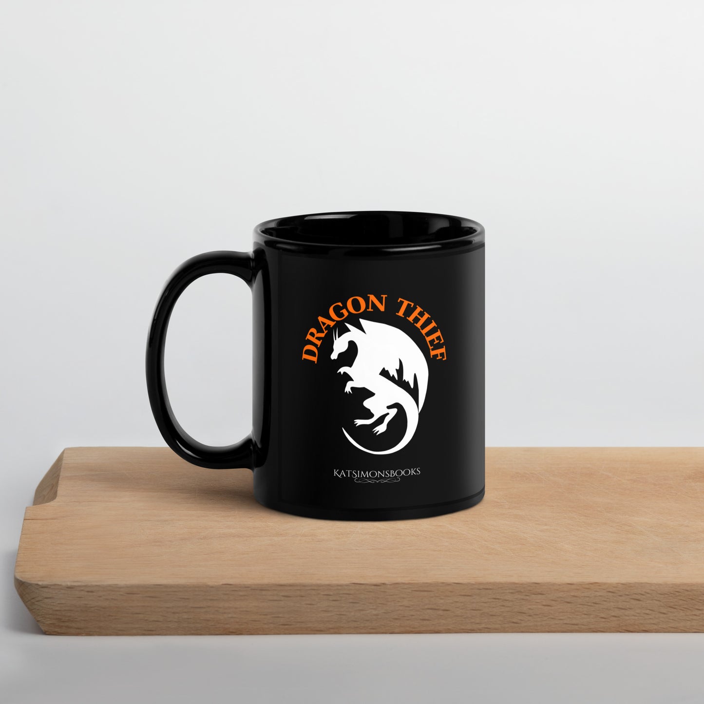 Dragon Thief Black Glossy Mug