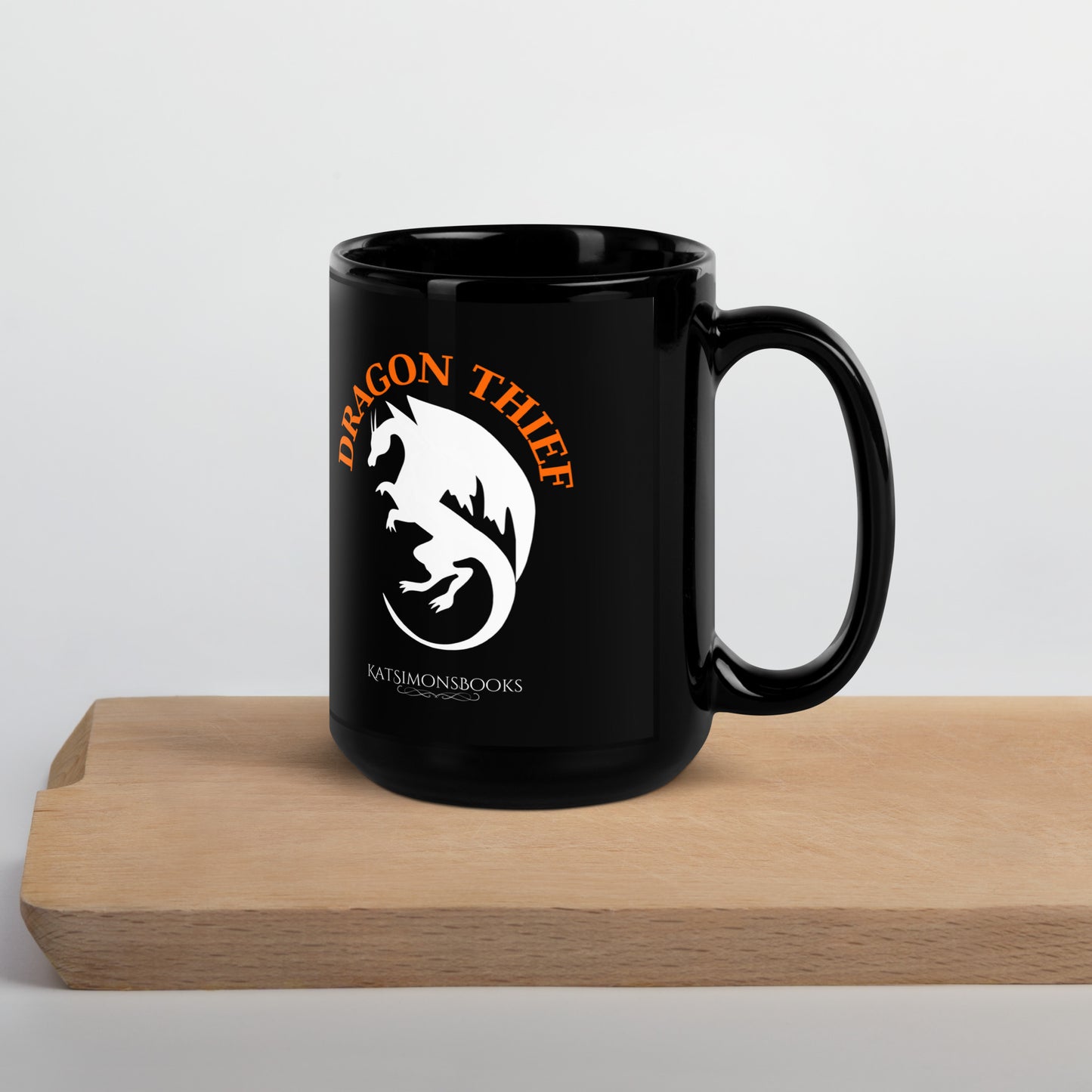 Dragon Thief Black Glossy Mug