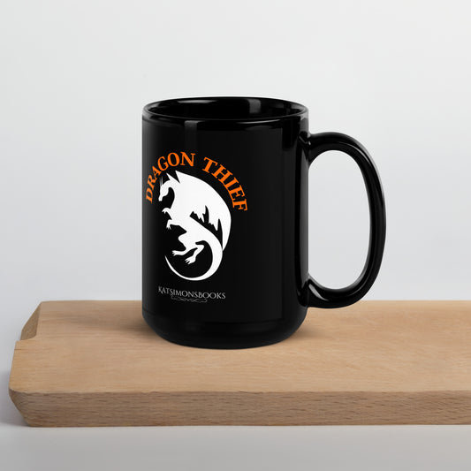 Dragon Thief Black Glossy Mug