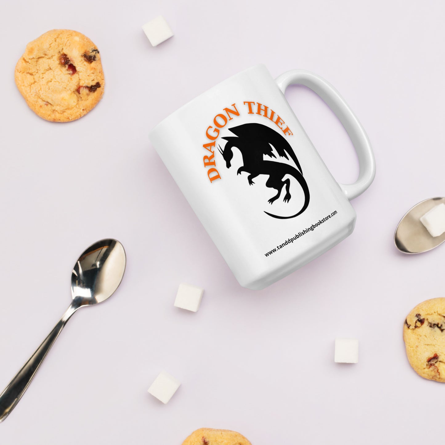 Dragon Thief White glossy mug