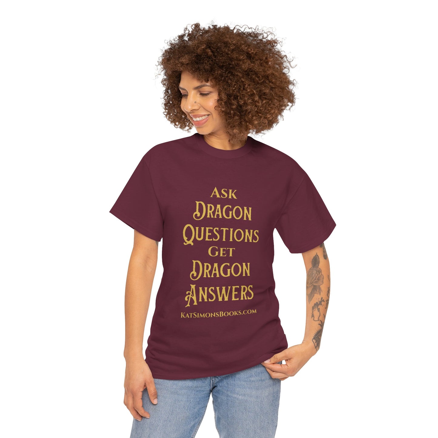 Ask Dragon Questions Unisex Heavy Cotton Tee