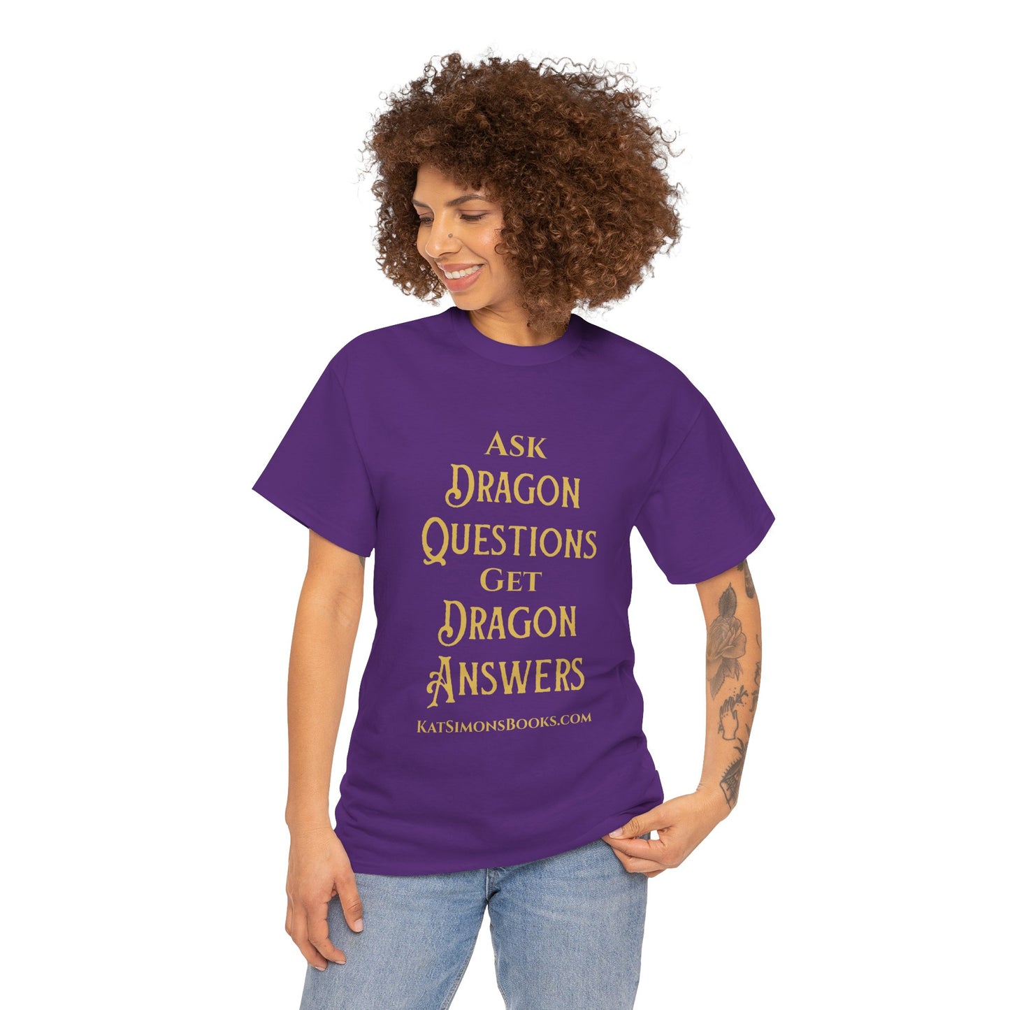Ask Dragon Questions Unisex Heavy Cotton Tee