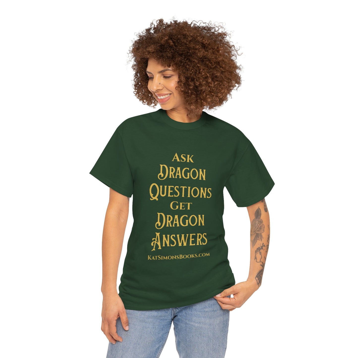 Ask Dragon Questions Unisex Heavy Cotton Tee