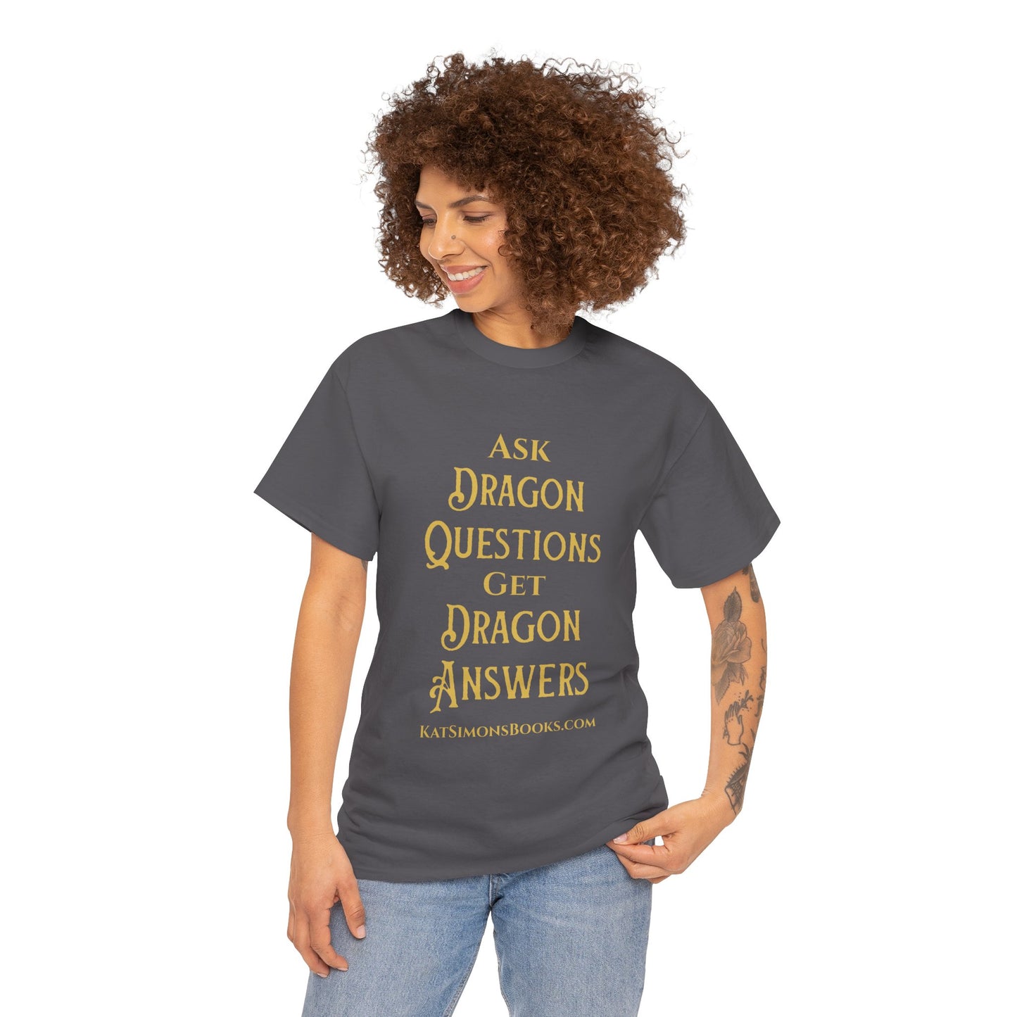 Ask Dragon Questions Unisex Heavy Cotton Tee