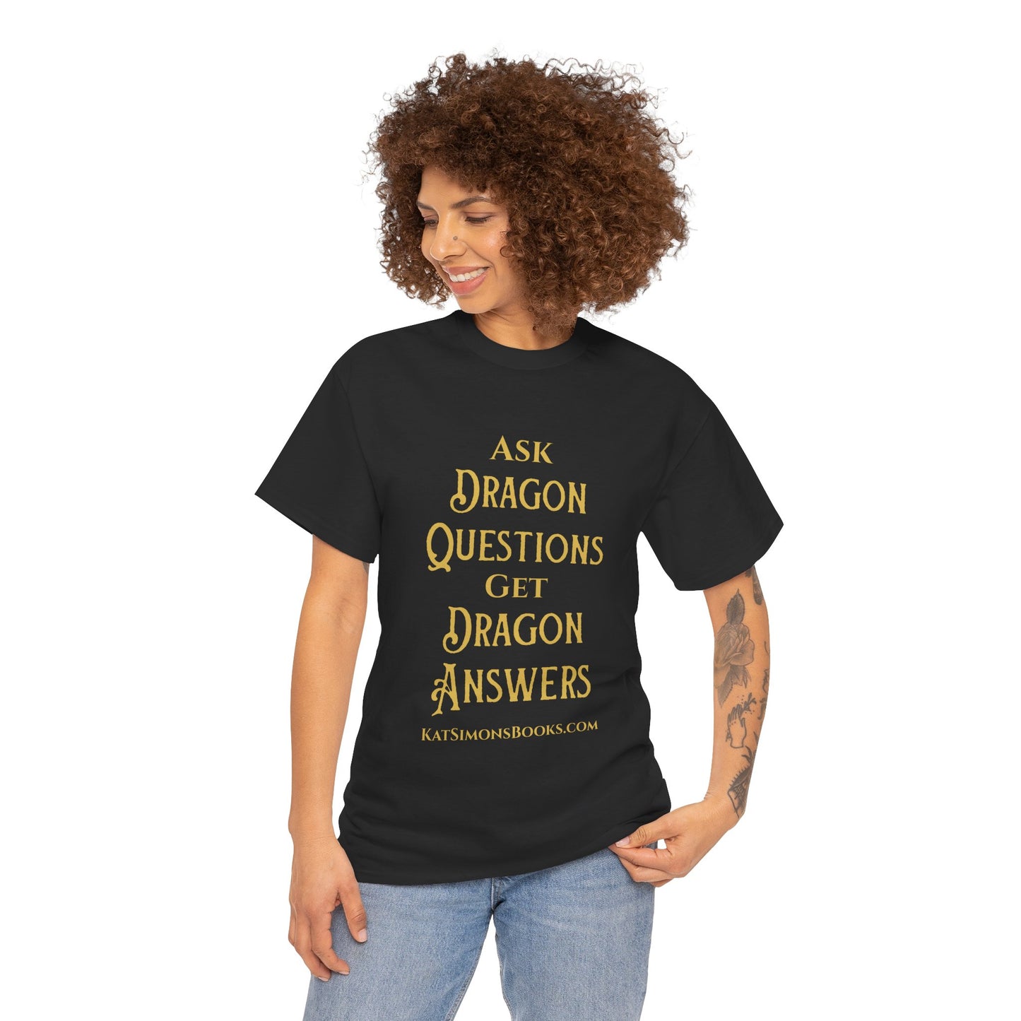 Ask Dragon Questions Unisex Heavy Cotton Tee