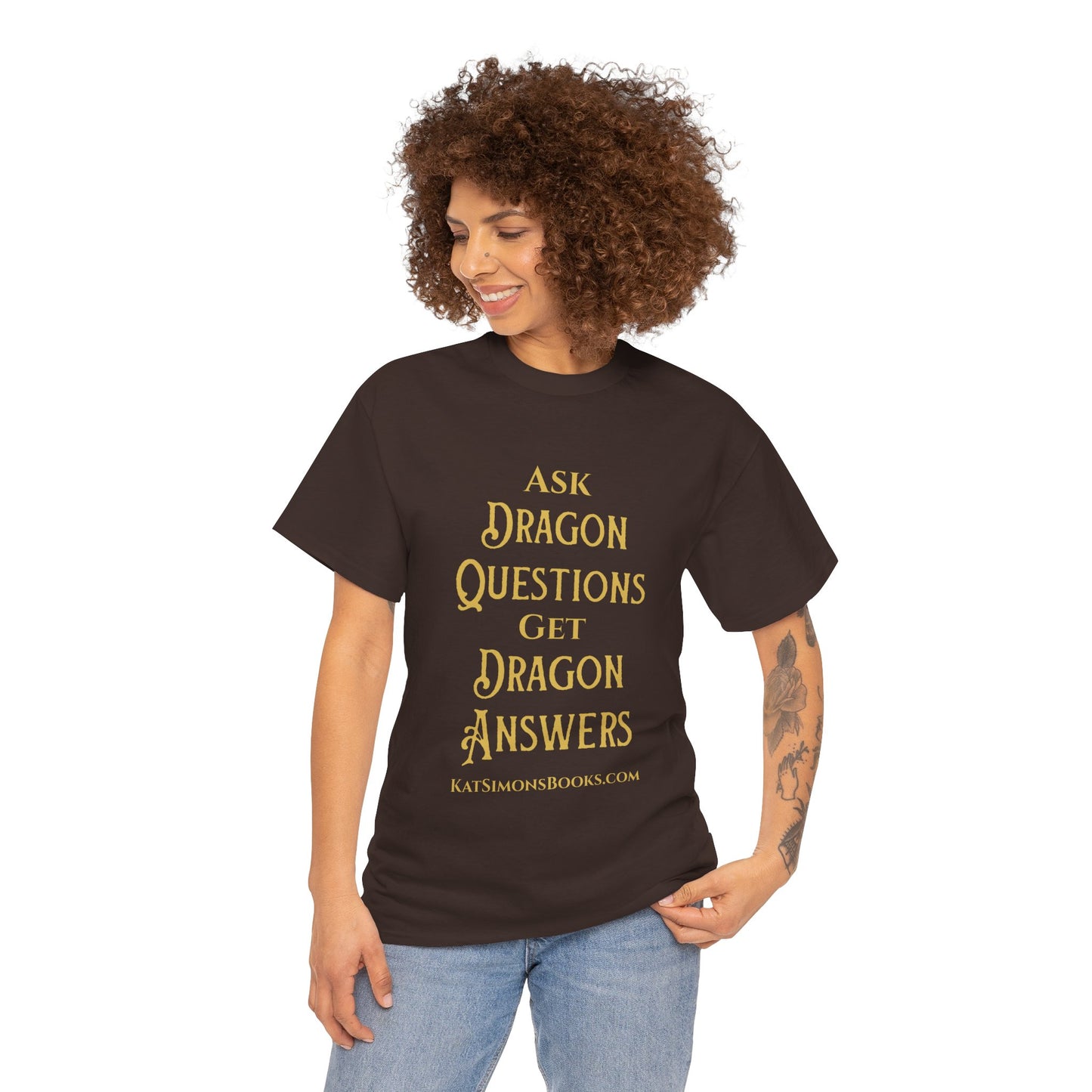 Ask Dragon Questions Unisex Heavy Cotton Tee