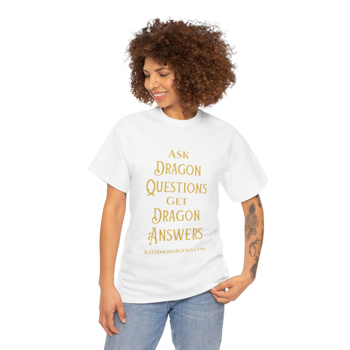 Ask Dragon Questions Unisex Heavy Cotton Tee