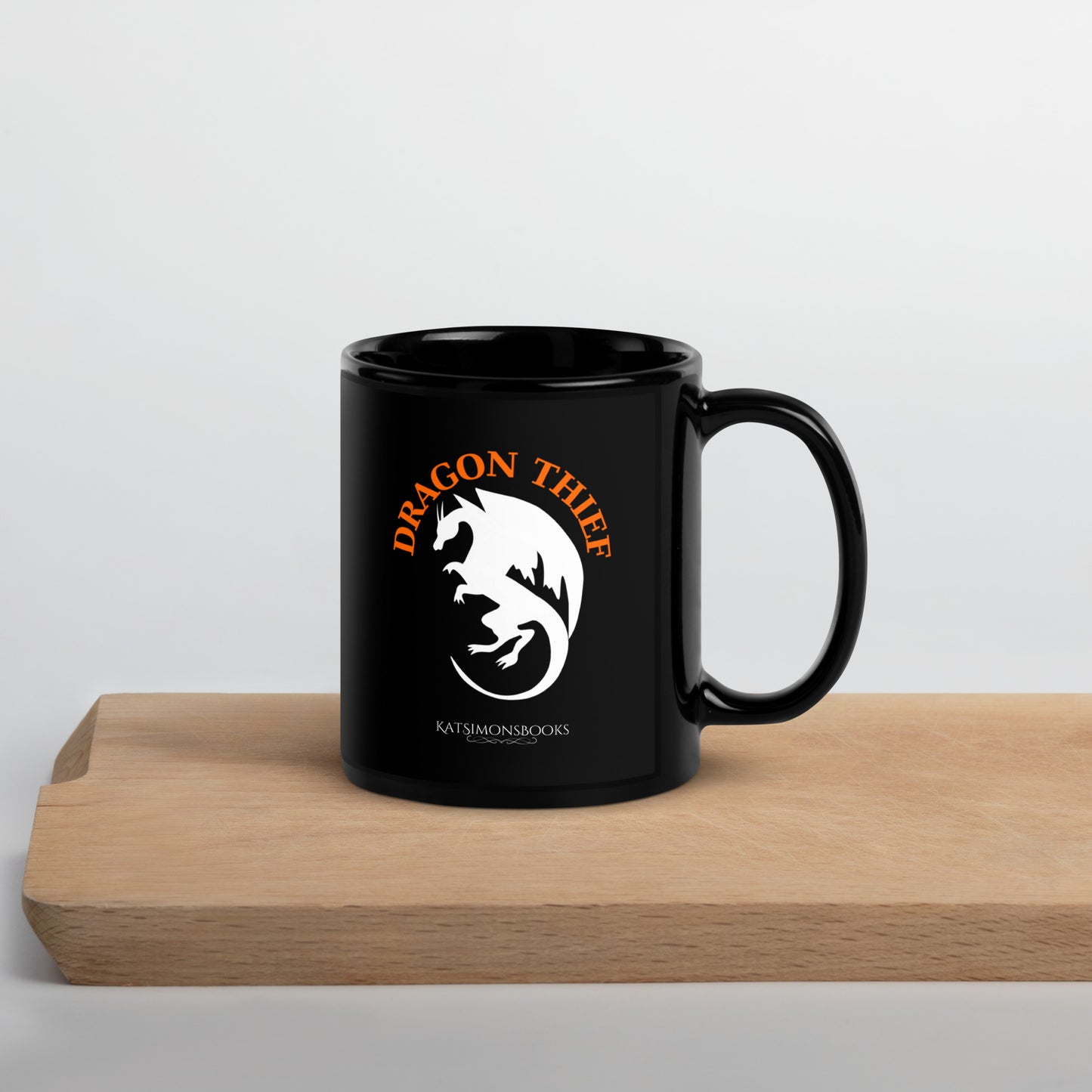 Dragon Thief Black Glossy Mug