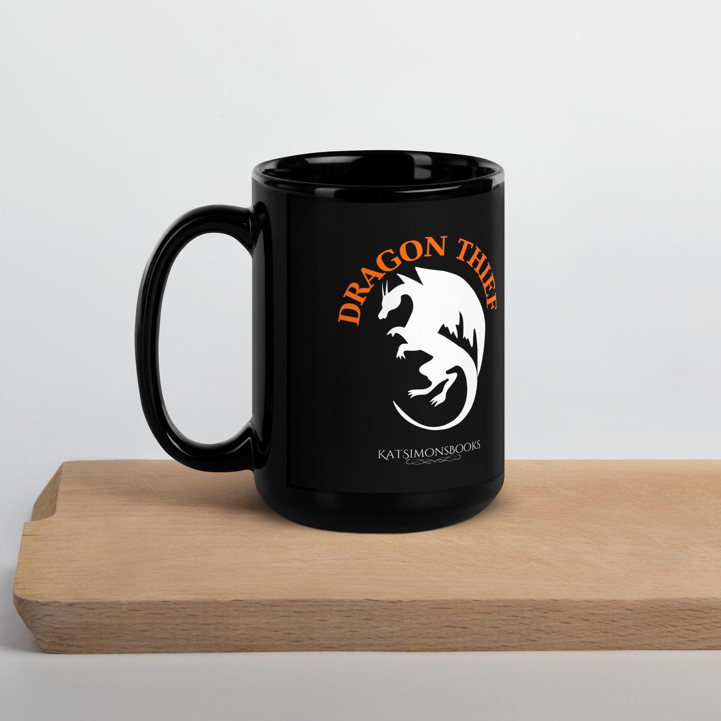 Dragon Thief Black Glossy Mug