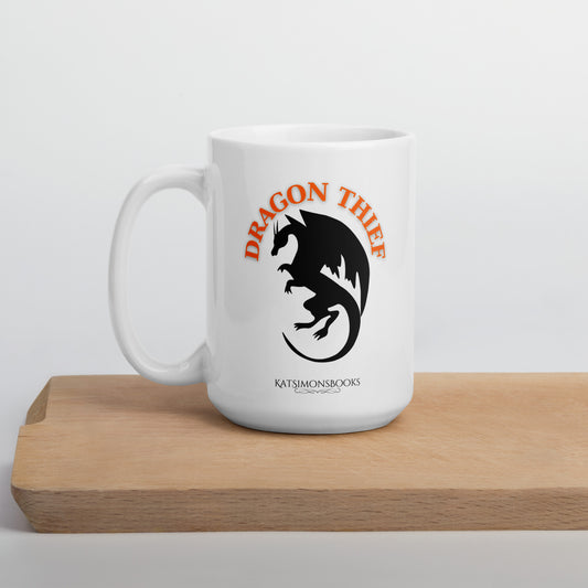 Dragon Thief White glossy mug